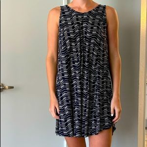 Navy and white sundress